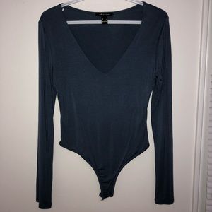 Blue Long-Sleeve Bodysuit